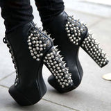 Rebel Spiked Ankle Boots