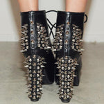 Rebel Spiked Ankle Boots