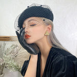 Vintage Vicki's Wool Beret with French Veiling